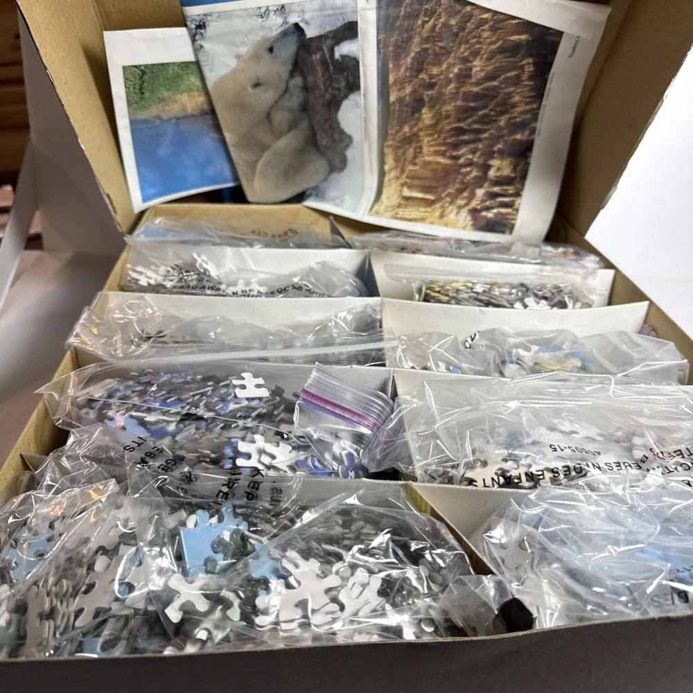 Set of 10 Deluxe‎ Jigsaw Puzzles Nature Themed 6750 Pcs 2x1000 3x750 5x500